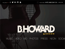 Tablet Screenshot of bhowardofficial.com